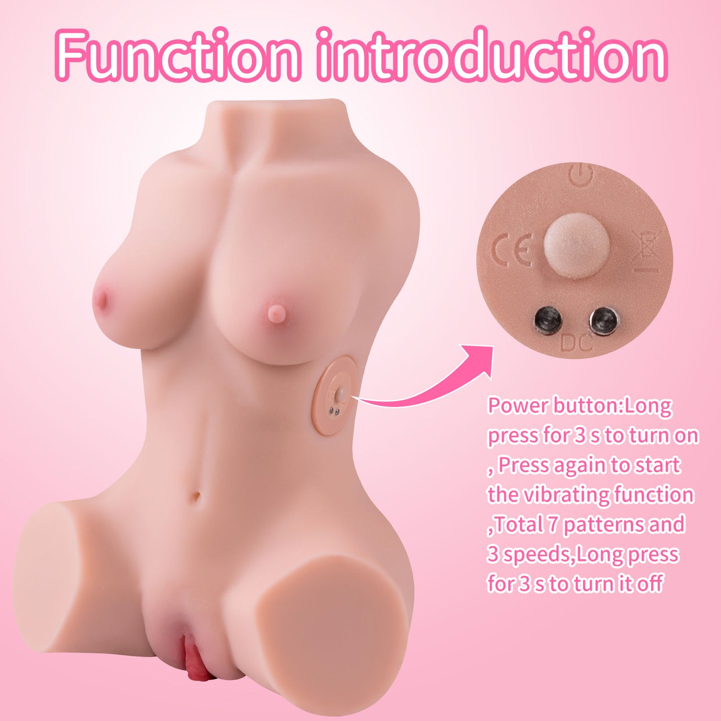 Susie: 5.5LB  Mini Size Vibrating Sex Doll Male Masturbator