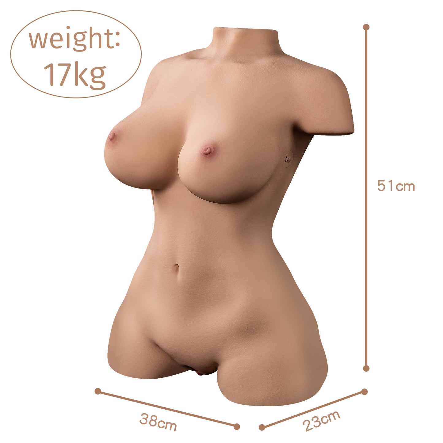 Julica：39.9 LB Sucking & Vibrating Life-size Realistic Love Doll